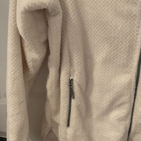 LIV Life integrity earth cream/off white fleece zip‎ up jacket size Medium - Picture 3 of 8